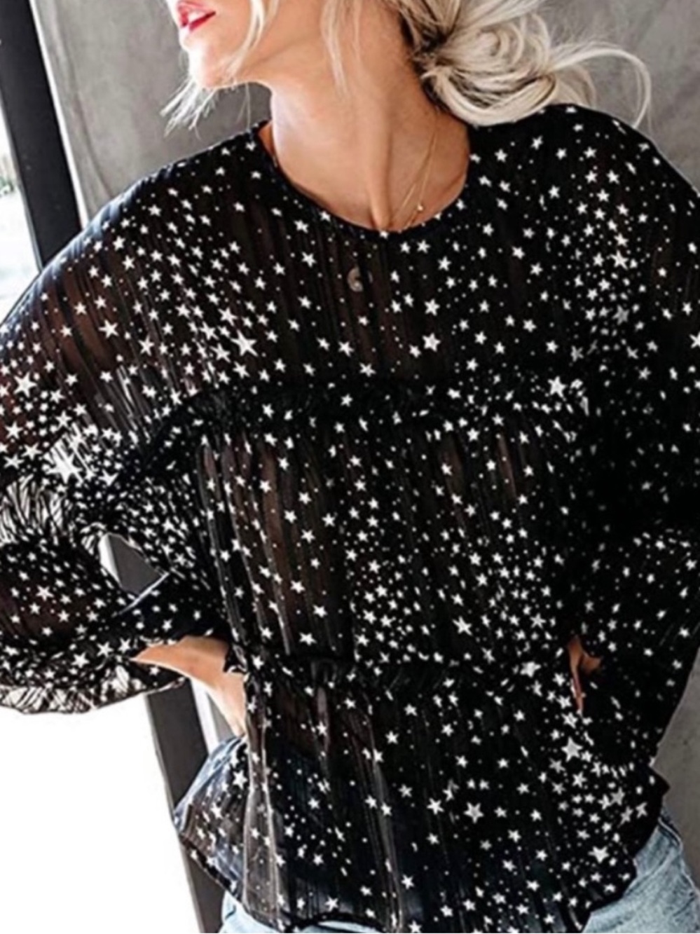 Anthropologie (TCEC) ohh my stars ruffle tier blouse